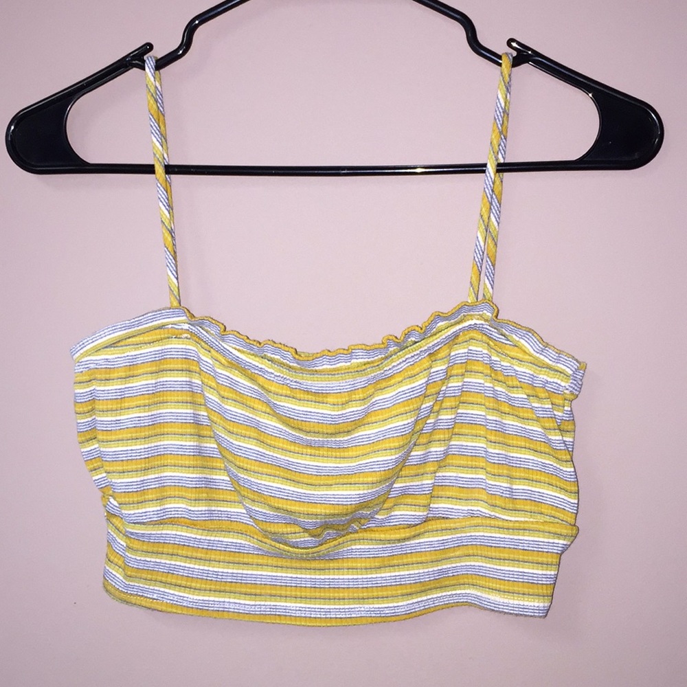 Yellow crop top